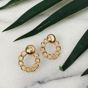 Vintage Chain Hoop Earrings